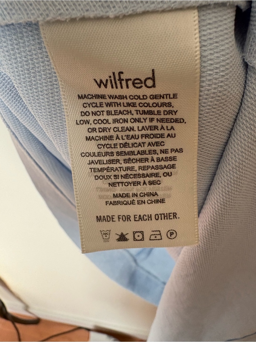 Aritzia Wilfred Aperture Tie-Back Mini Dress Light Blue Size 4 - Picture 5 of 7